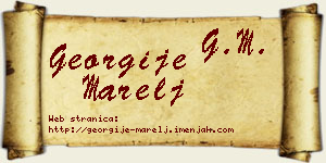 Georgije Marelj vizit kartica